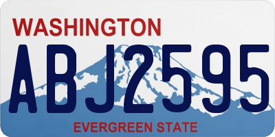 WA license plate ABJ2595