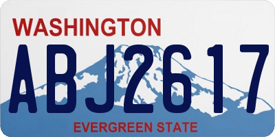 WA license plate ABJ2617