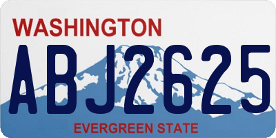 WA license plate ABJ2625