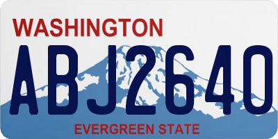 WA license plate ABJ2640