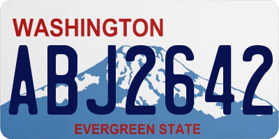 WA license plate ABJ2642