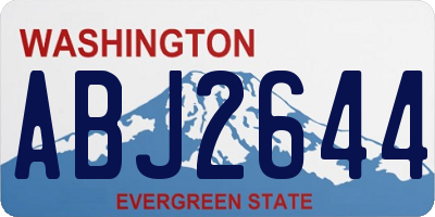WA license plate ABJ2644