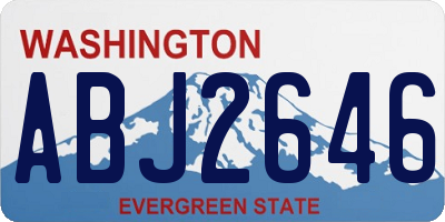 WA license plate ABJ2646
