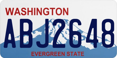 WA license plate ABJ2648