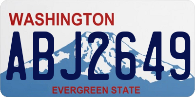 WA license plate ABJ2649