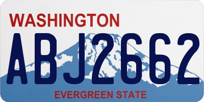 WA license plate ABJ2662