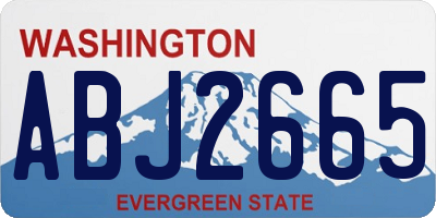 WA license plate ABJ2665