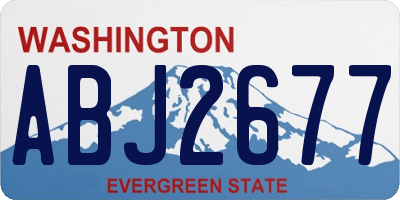 WA license plate ABJ2677