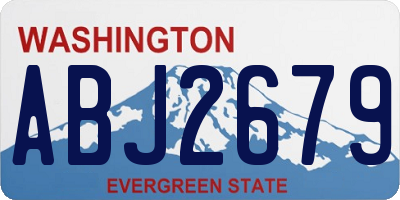 WA license plate ABJ2679