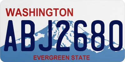 WA license plate ABJ2680