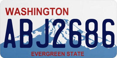 WA license plate ABJ2686