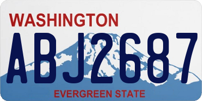 WA license plate ABJ2687
