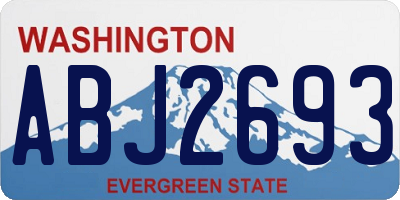 WA license plate ABJ2693