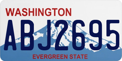 WA license plate ABJ2695