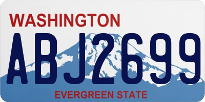 WA license plate ABJ2699