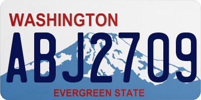 WA license plate ABJ2709