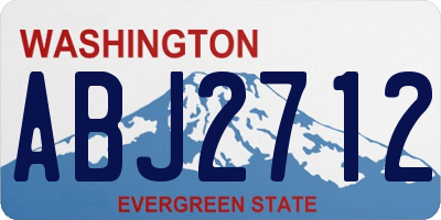 WA license plate ABJ2712