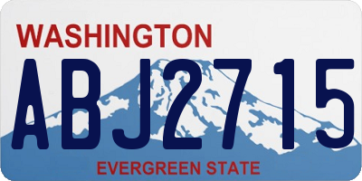 WA license plate ABJ2715