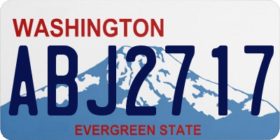 WA license plate ABJ2717