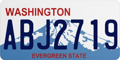 WA license plate ABJ2719