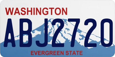 WA license plate ABJ2720