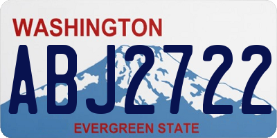 WA license plate ABJ2722