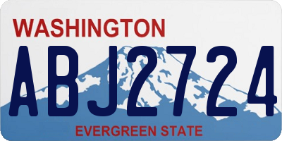 WA license plate ABJ2724