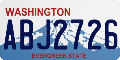 WA license plate ABJ2726