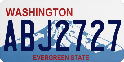 WA license plate ABJ2727