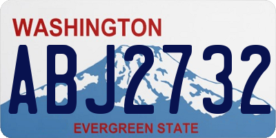 WA license plate ABJ2732