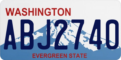 WA license plate ABJ2740