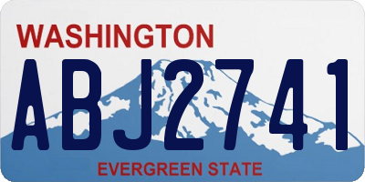 WA license plate ABJ2741