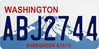 WA license plate ABJ2744