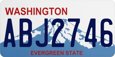 WA license plate ABJ2746