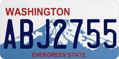 WA license plate ABJ2755