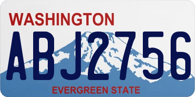 WA license plate ABJ2756
