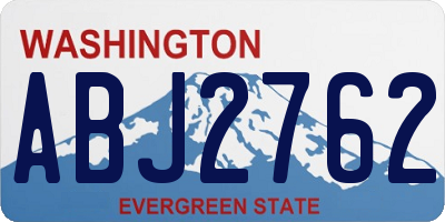 WA license plate ABJ2762