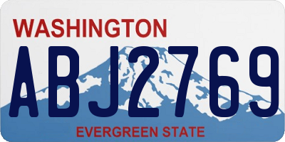 WA license plate ABJ2769