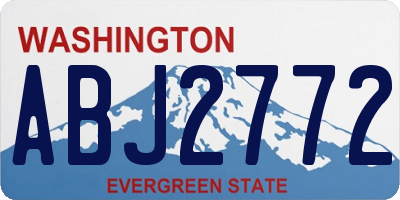 WA license plate ABJ2772