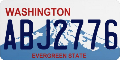 WA license plate ABJ2776