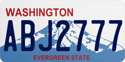 WA license plate ABJ2777