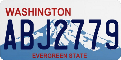 WA license plate ABJ2779