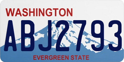 WA license plate ABJ2793