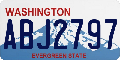 WA license plate ABJ2797