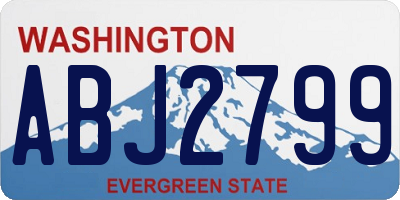WA license plate ABJ2799
