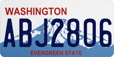 WA license plate ABJ2806