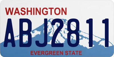 WA license plate ABJ2811