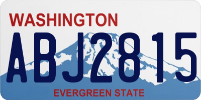 WA license plate ABJ2815