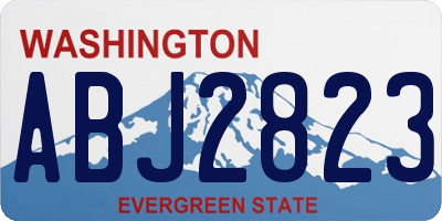 WA license plate ABJ2823