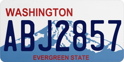 WA license plate ABJ2857